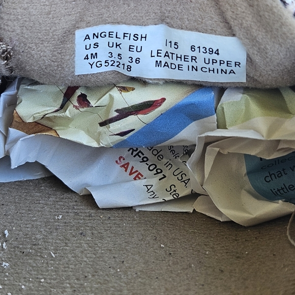 Sperry Top-Sider Angelfish Leather Suede Boat Shoes Leopard Youth Size 4 Tan - Picture 10 of 12